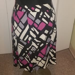 EUC Abstract Print Skirt